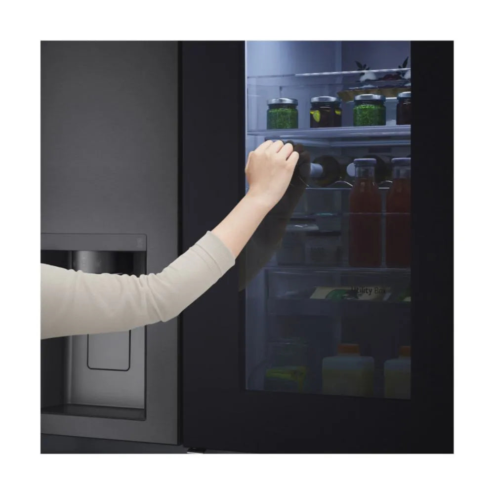 Refrigeradora LG Side By Side GS66SXT 617L Negro Mate